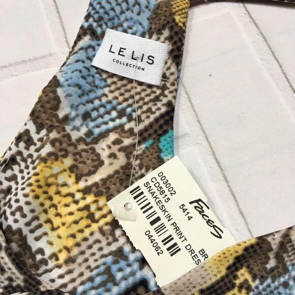 LE LIS Snake Skin Print Sleeveless Dress | Size S - Picture 6 of 8